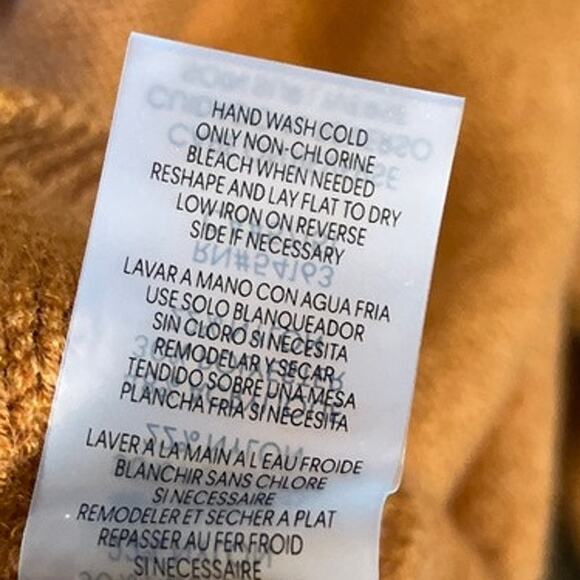 Calvin Klein Womens Sweater Rust Orange Chain Link Mock Neck Long Sleeve XL - Picture 6 of 12